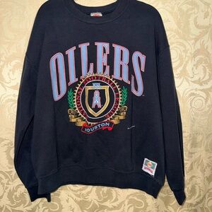 Vintage Houston Oilers Black Crewneck Sweater
